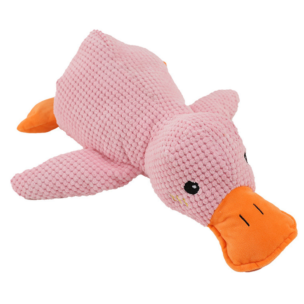 Cute Plush Duck Squeaky Dog Toy With Soft Squeaker Fun Entertaining Chew