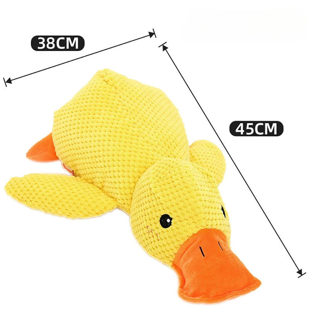Cute Plush Duck Squeaky Dog Toy With Soft Squeaker Fun Entertaining Chew