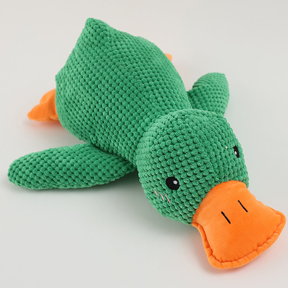 Cute Plush Duck Squeaky Dog Toy With Soft Squeaker Fun Entertaining Chew