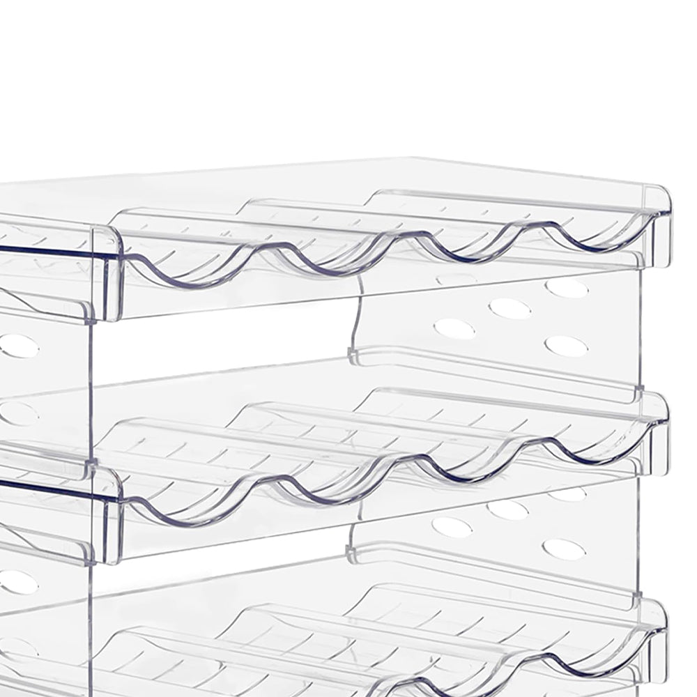 Space Saving Tire Stackable Water Bottle Organizer Rack For Kitchen
