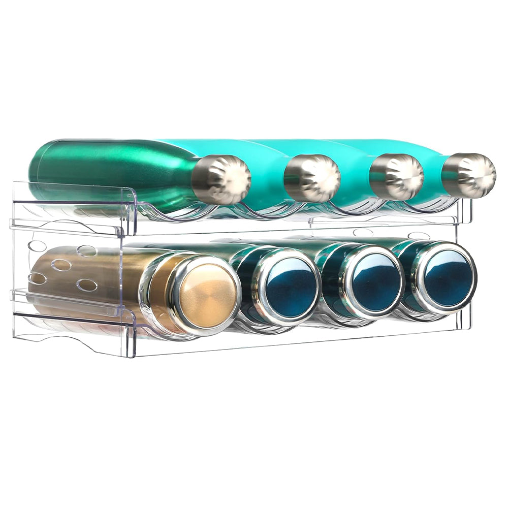Space Saving Tire Stackable Water Bottle Organizer Rack For Kitchen