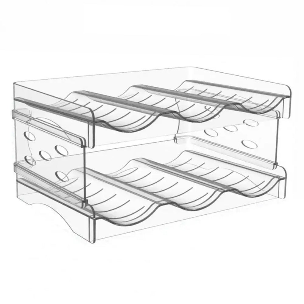Space Saving Tire Stackable Water Bottle Organizer Rack For Kitchen