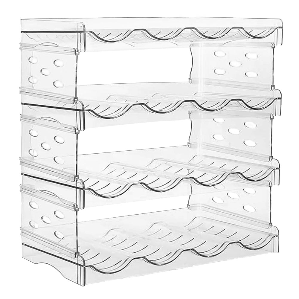 Space Saving Tire Stackable Water Bottle Organizer Rack For Kitchen