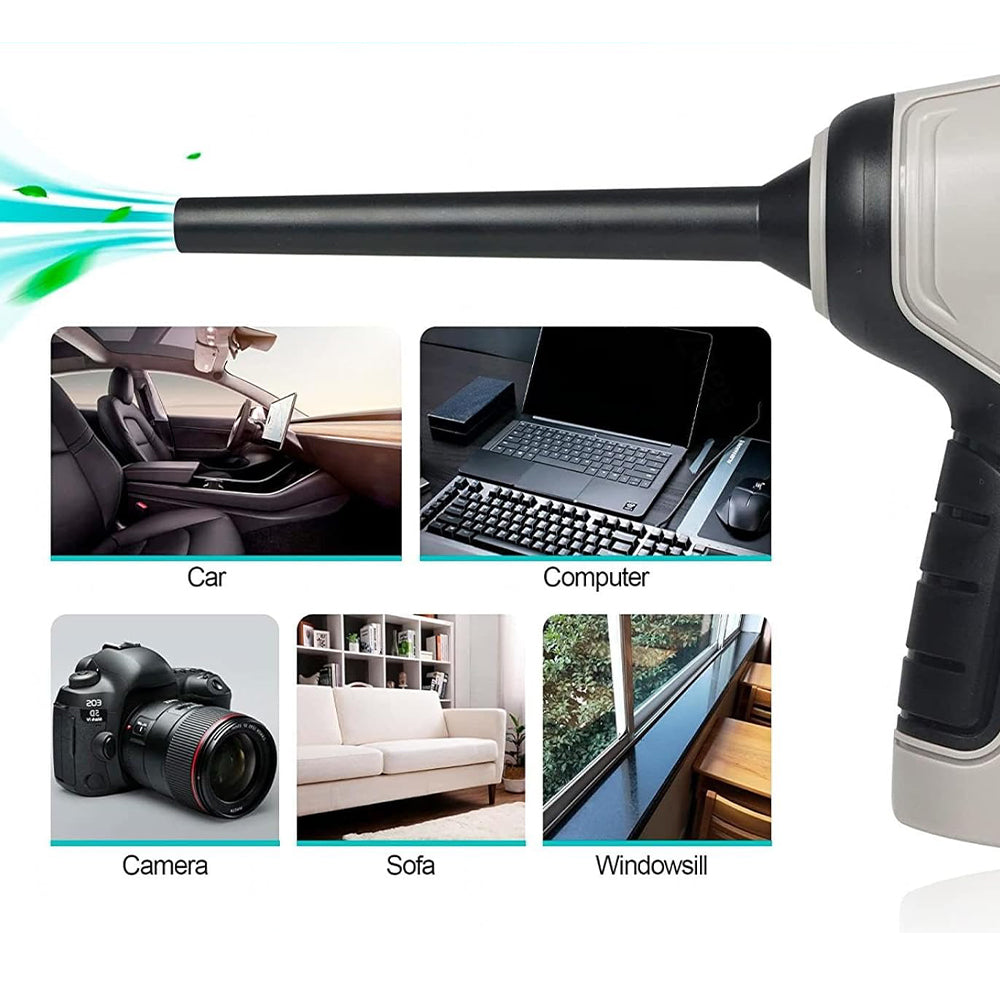 3 In 1 Wireless Handheld Car Vacuum Cleaner Air Blower Usb- Rechargeable