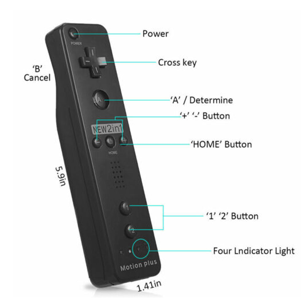 Wireless Remote Controller And Nunchuck For Nintendo Wii/Wii U Video Game Gamepads Motion Plus
