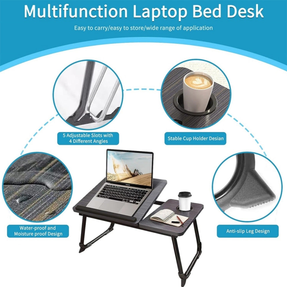 Comfeya Laptop Desk For Bed Or Couch Ergonomic With Cup Holder