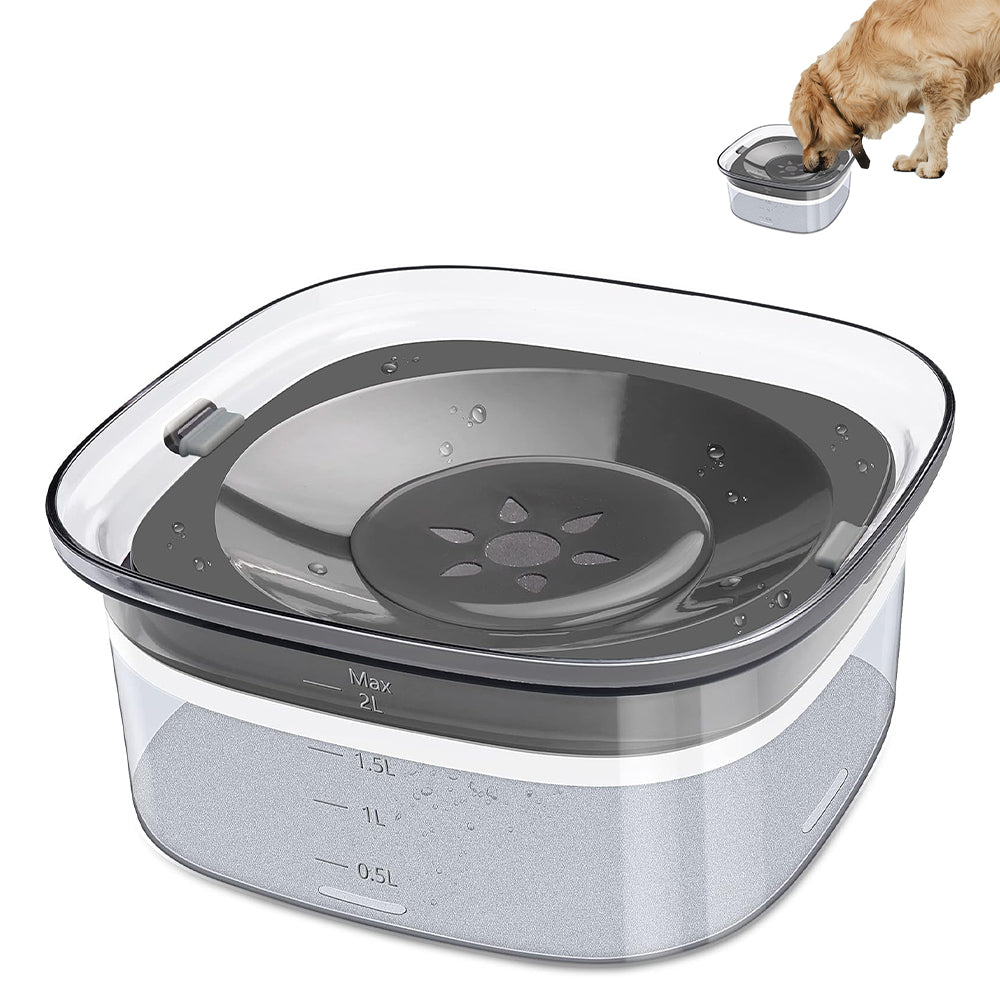 Petswol 2L No Spill Dog Bowl | Large Capacity Slow Water Feeder For Clean And Healthy Drinking