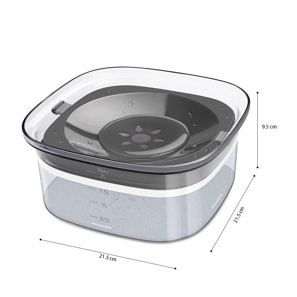 Petswol 2L No Spill Dog Bowl | Large Capacity Slow Water Feeder For Clean And Healthy Drinking
