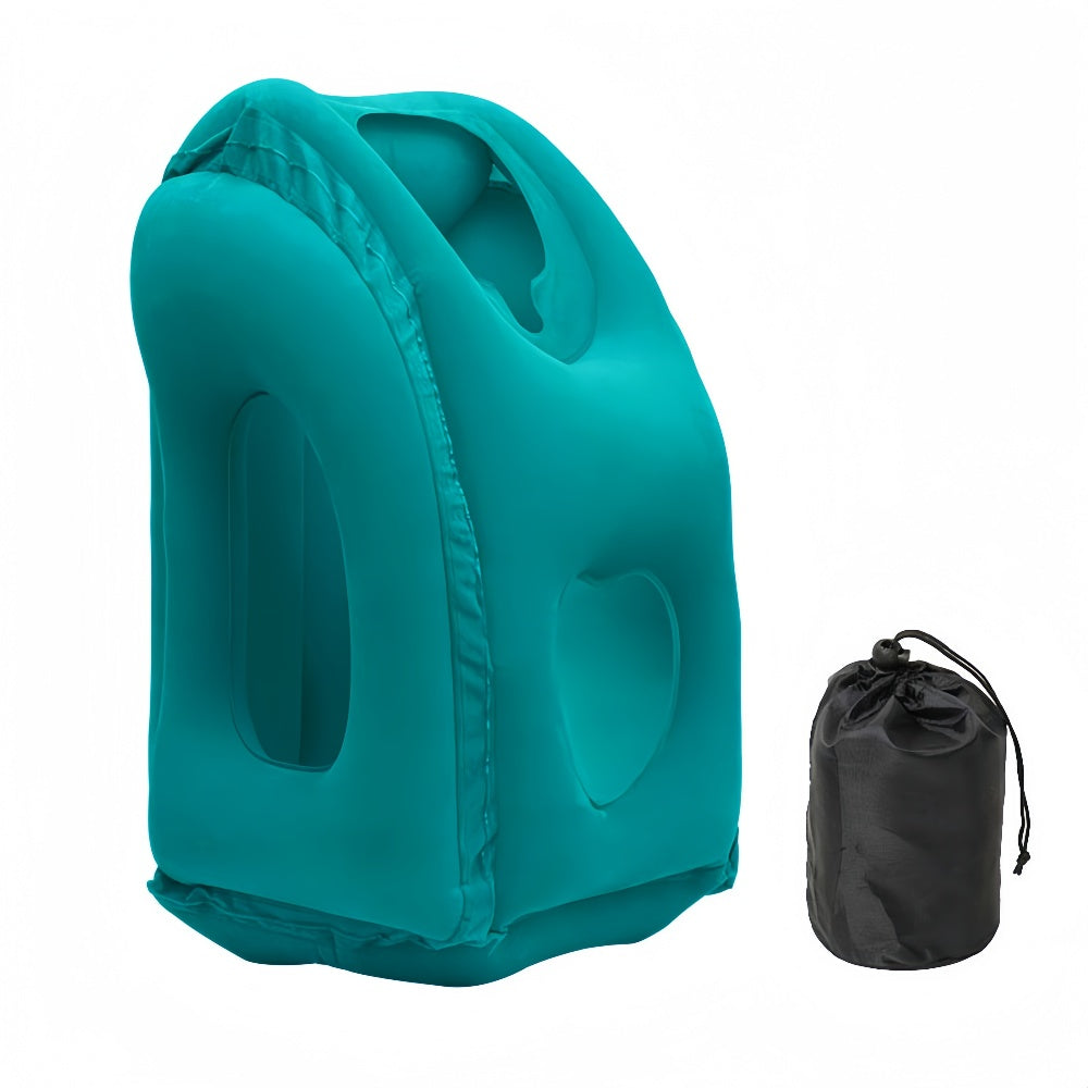 Chin Support Inflatable Travel Neck Pillow Office Nap Rest