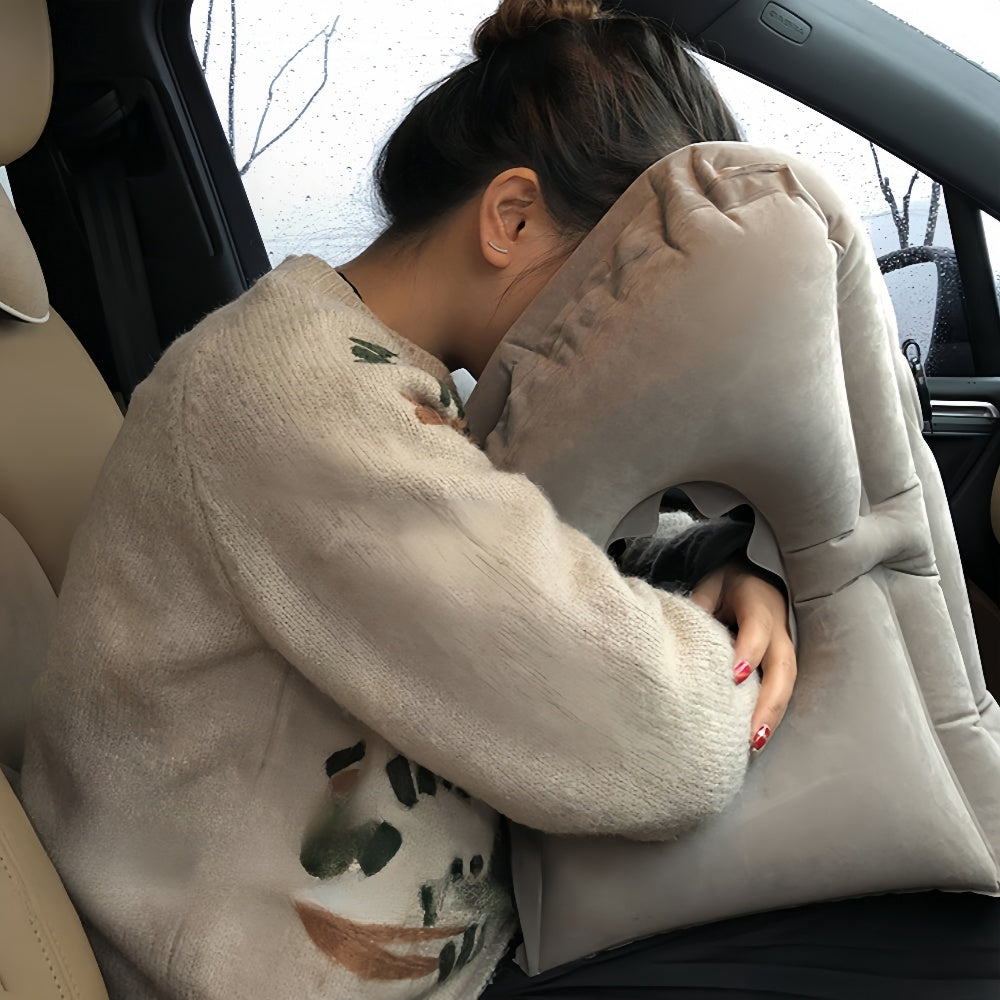 Chin Support Inflatable Travel Neck Pillow Office Nap Rest