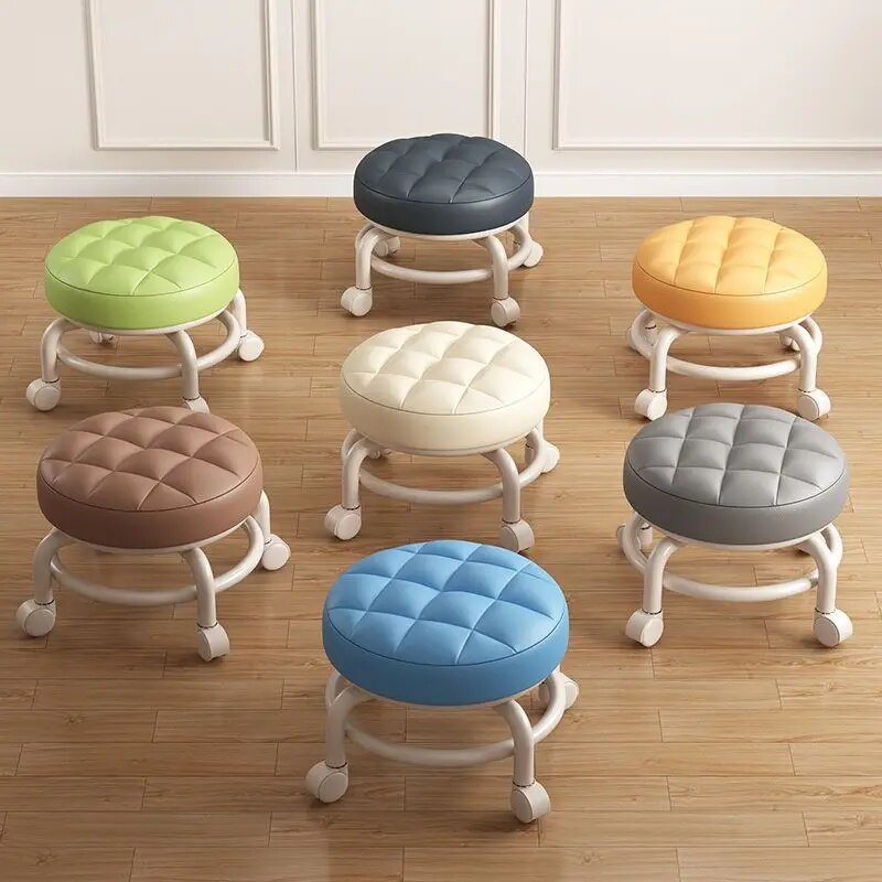 Multi Functional Pulley Low Stool With Universal Wheels