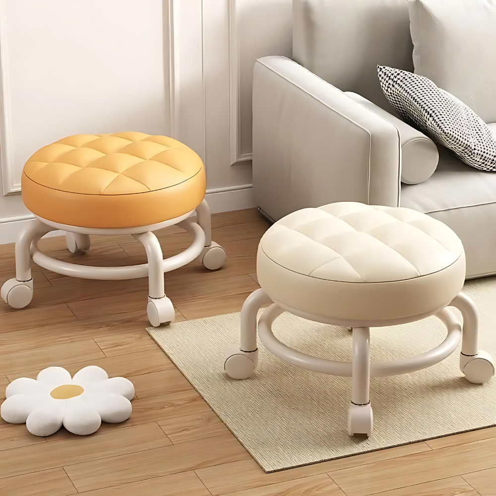 Multi Functional Pulley Low Stool With Universal Wheels