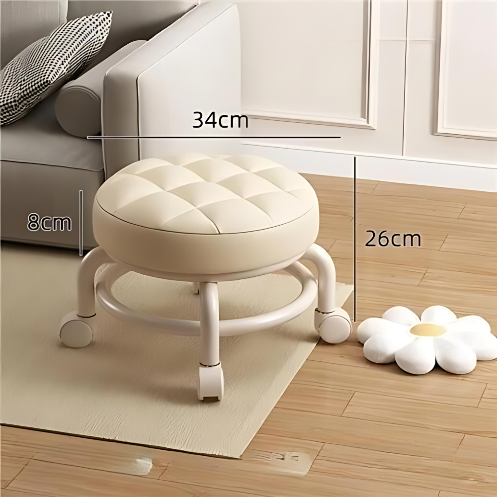 Multi Functional Pulley Low Stool With Universal Wheels