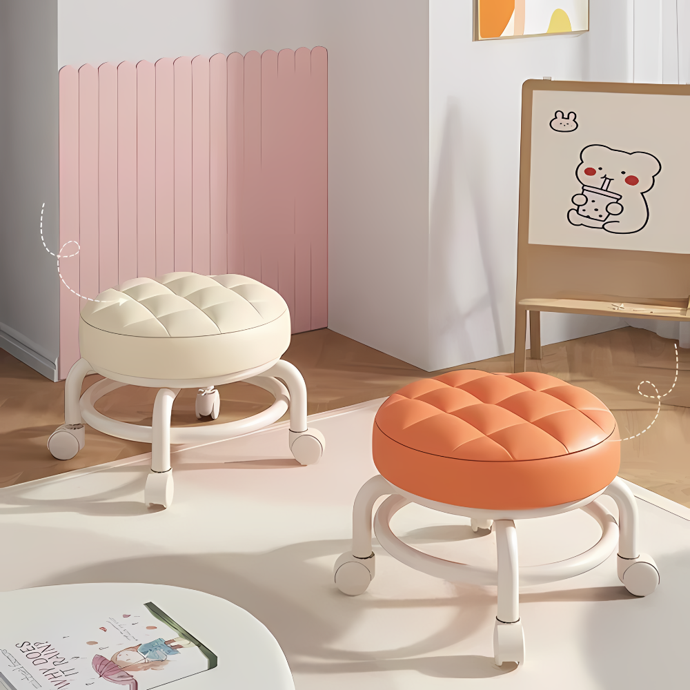 Multi Functional Pulley Low Stool With Universal Wheels