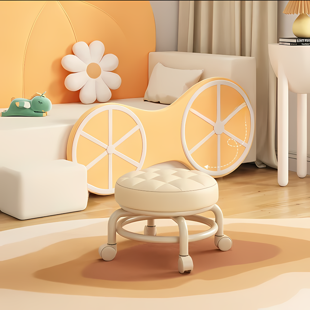 Multi Functional Pulley Low Stool With Universal Wheels