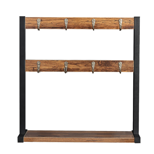 2 Tier Wood Coffee Mug Holder Stand