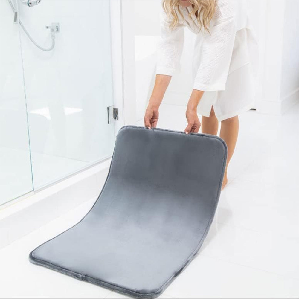 Comfeya Thick Memory Foam Bath Mat Soft And Absorbent Velvet With Durable Dots On Bottom Machine Washable Shower Floor R