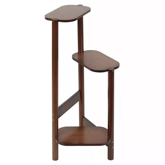 3 Tier Bamboo Corner Plant Stand Simplicity Flower Pot Holder Shelf