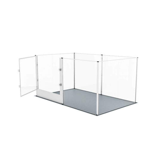 6 Panels Acrylic Pet Dog Playpen Puppy Crate Kennel Fence With Waterproof Pad