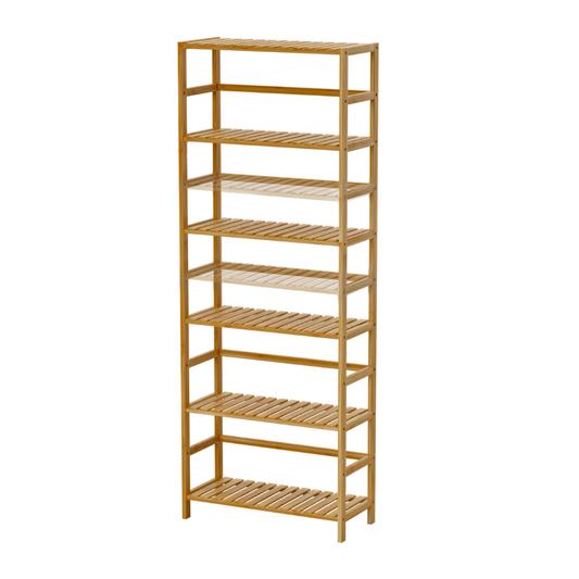 6 Tier Bamboo Storage Rack Shelving Bookshelf Plant Flower Stand