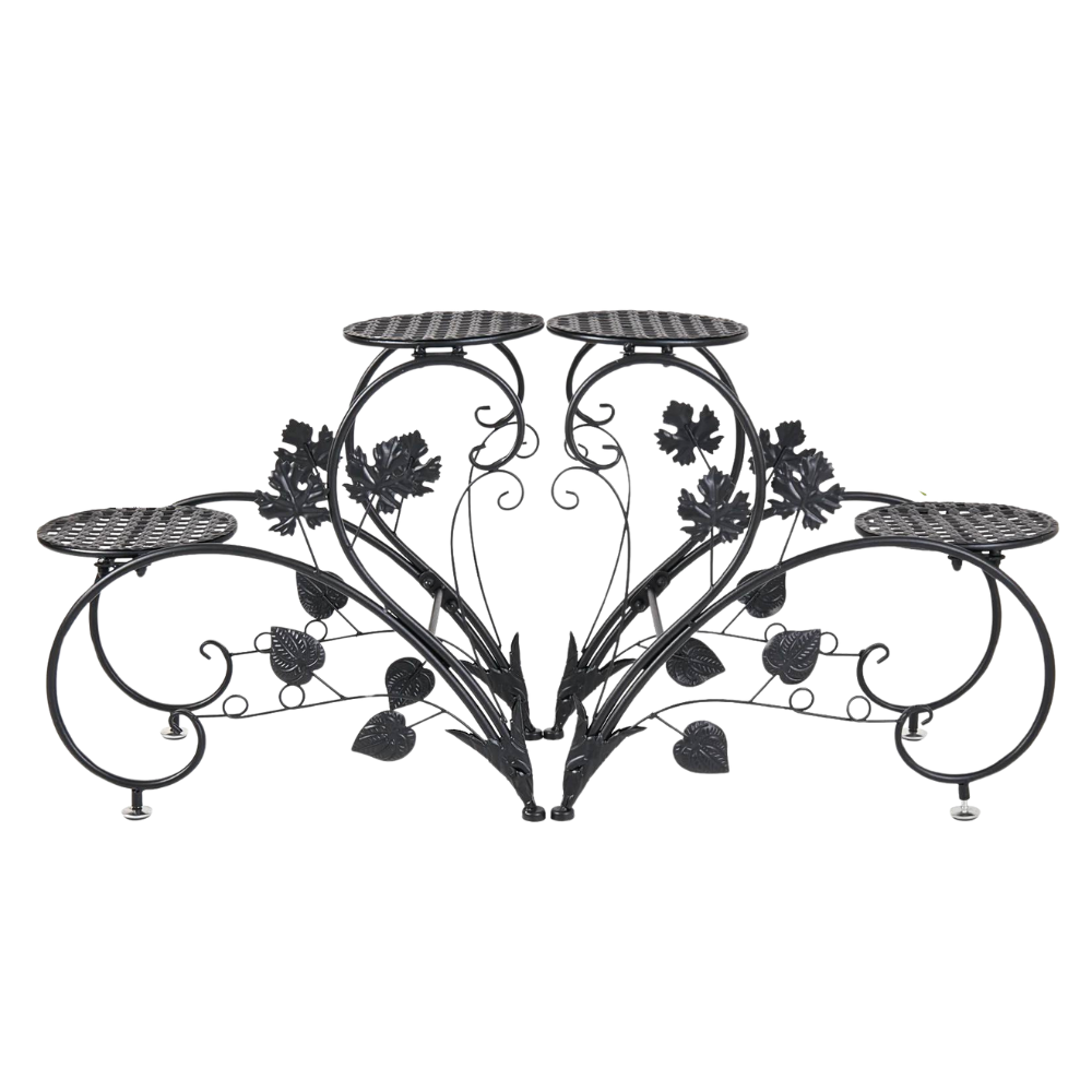 2 Pcs Heart Shape Metal Plant Stand Flower Pot