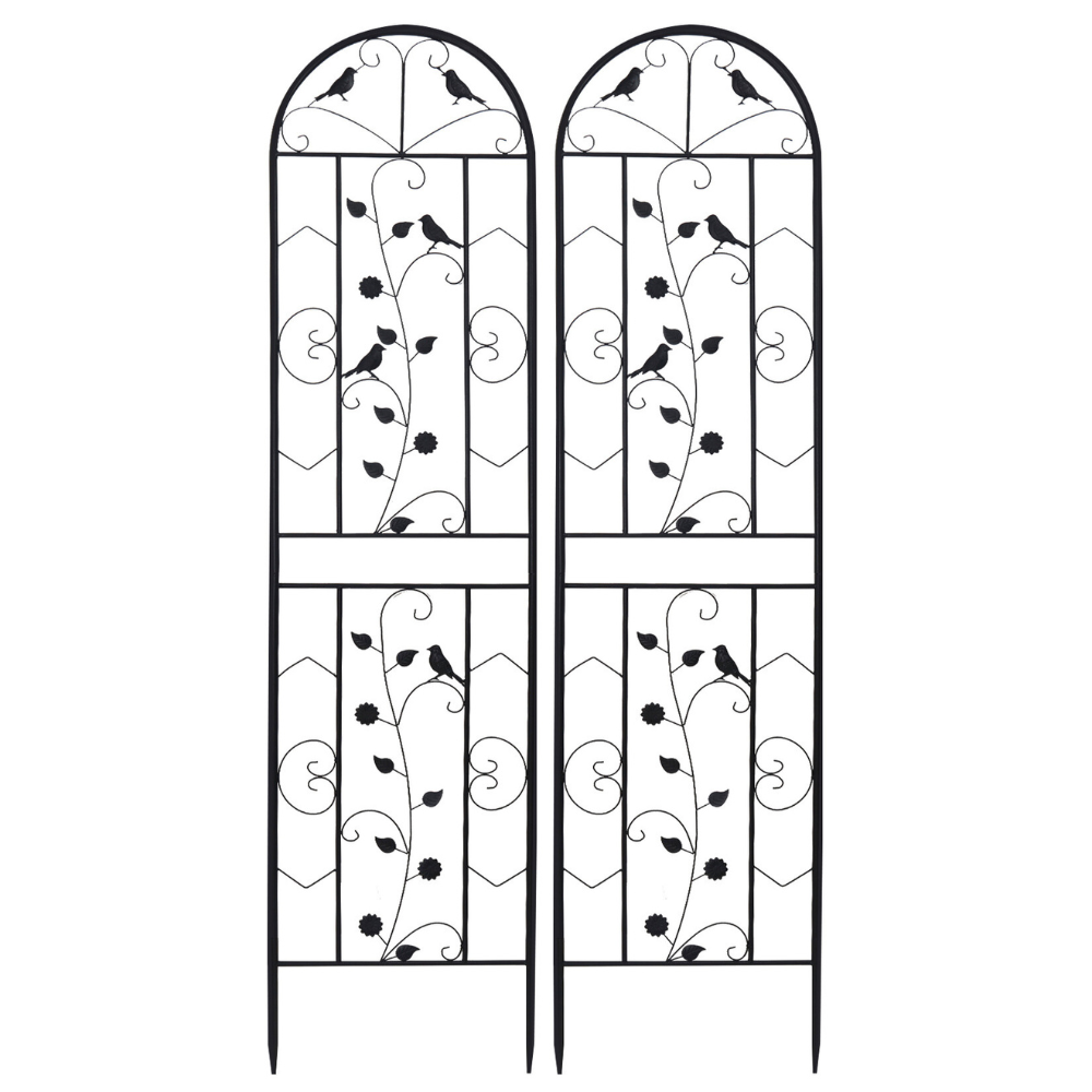 2 Pack Garden Trellis Patio Metal Wire Lattices Grid Panels For Climbing Plants