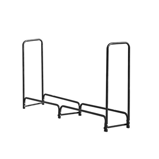 8Ft Metal Firewood Rack Outdoor Wood Stacker