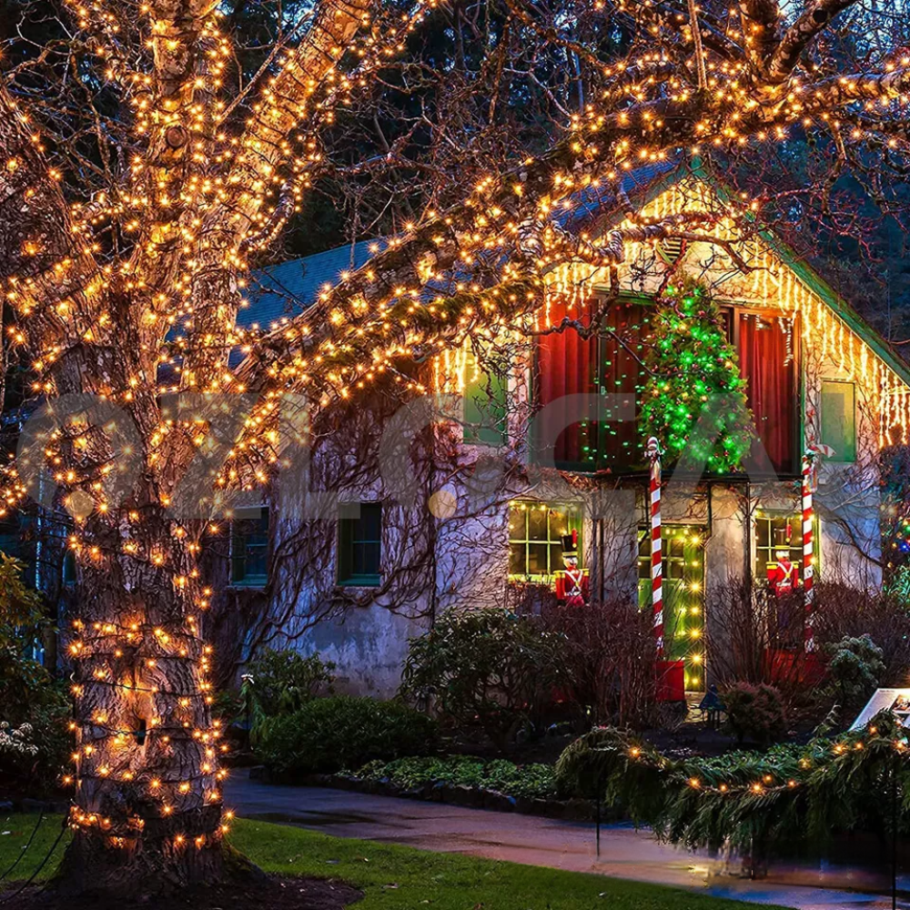 Solar Fairy String Lights 100/200/500 Led Outdoor Garden Christmas Party Decor