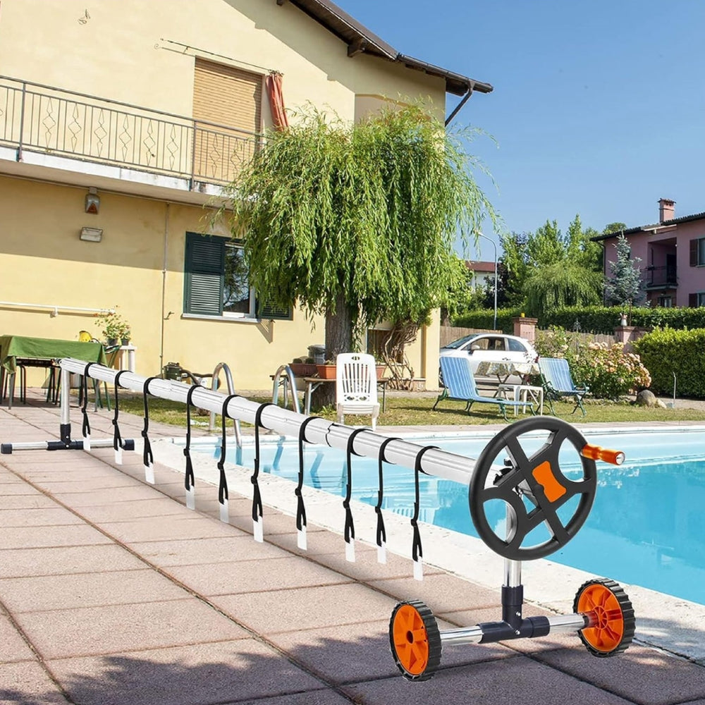 Pool Cover Reel Solar Inground Aluminum Set With Sandbags