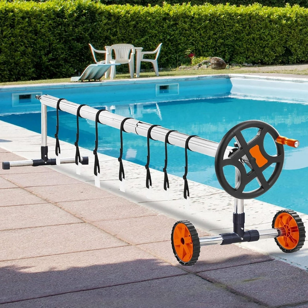 Pool Cover Reel Solar Inground Aluminum Set With Sandbags