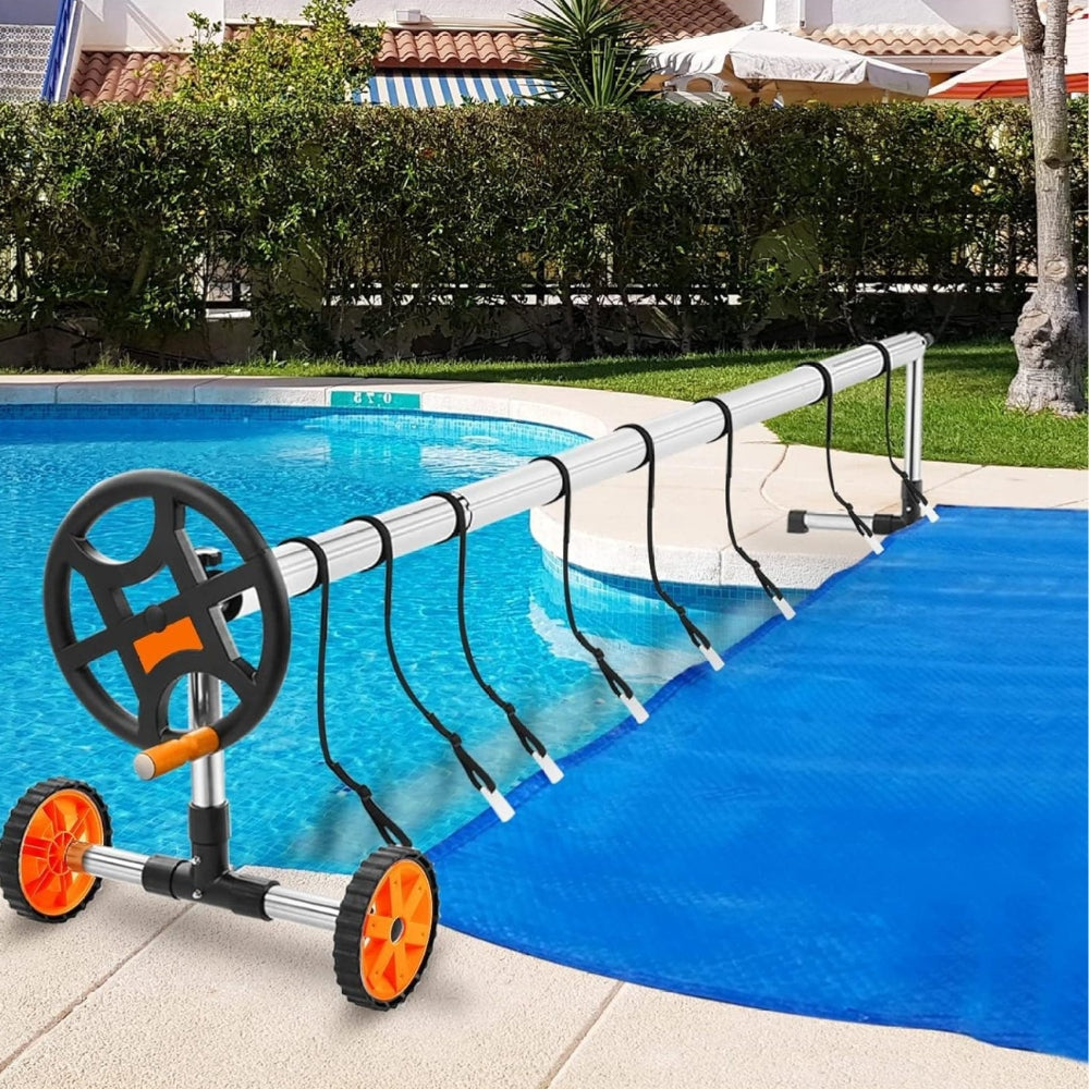 Pool Cover Reel Solar Inground Aluminum Set With Sandbags