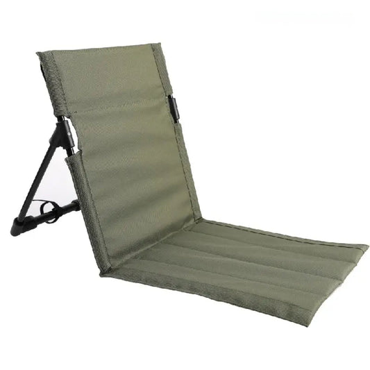 Foldable Camping Chair Outdoor Garden Park Single Lazy Backrest Cushion