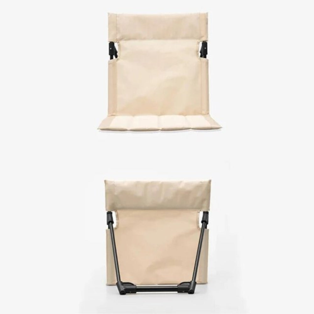 Foldable Camping Chair Outdoor Garden Park Single Lazy Backrest Cushion