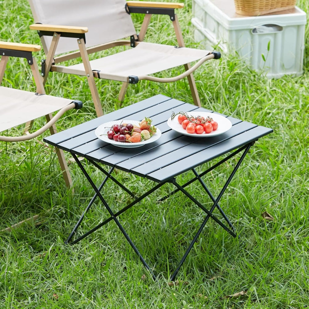 66Lb Camping Folding Table Lightweight Aluminum Beach With Carry Bag