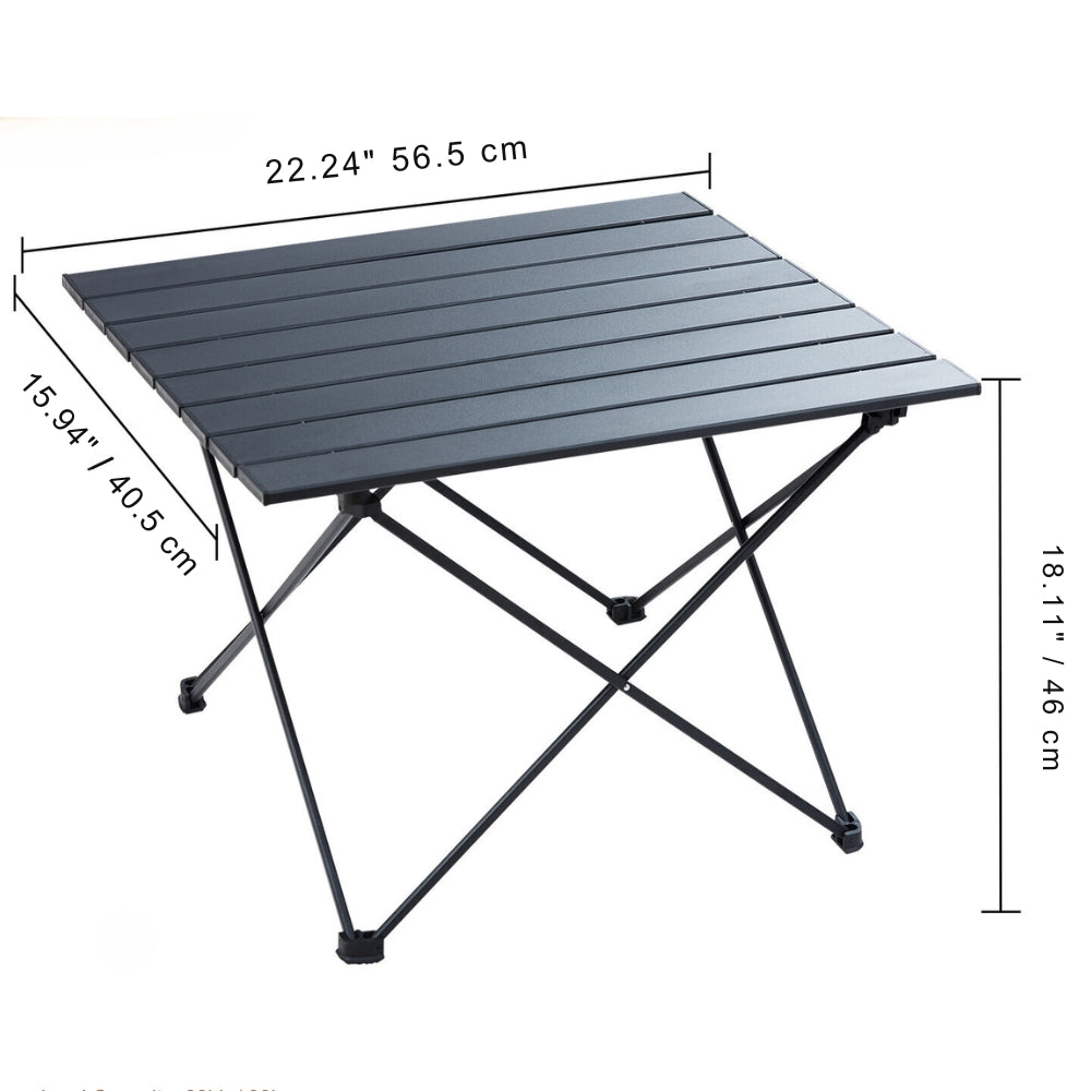 66Lb Camping Folding Table Lightweight Aluminum Beach With Carry Bag