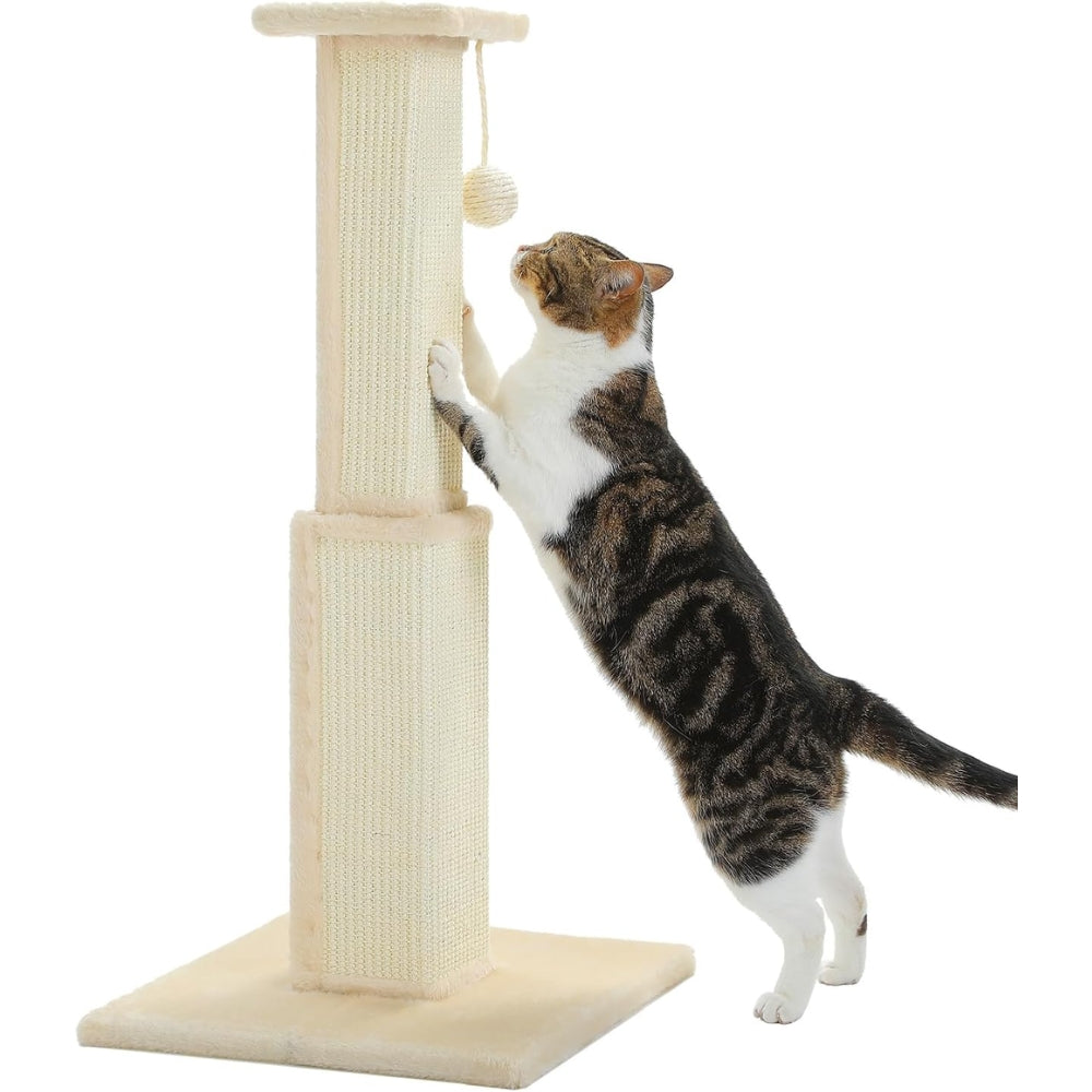 80Cm Cat Scratching Post For Indoor Scratcher With Nature Sisal Ball