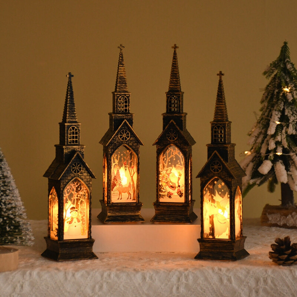 Christmas Led Night Light Lantern Lamp Table