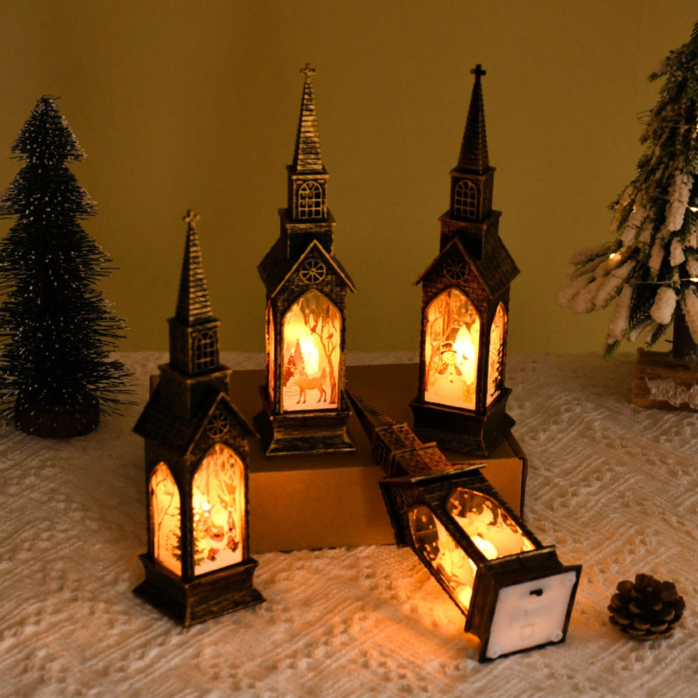 Christmas Led Night Light Lantern Lamp Table