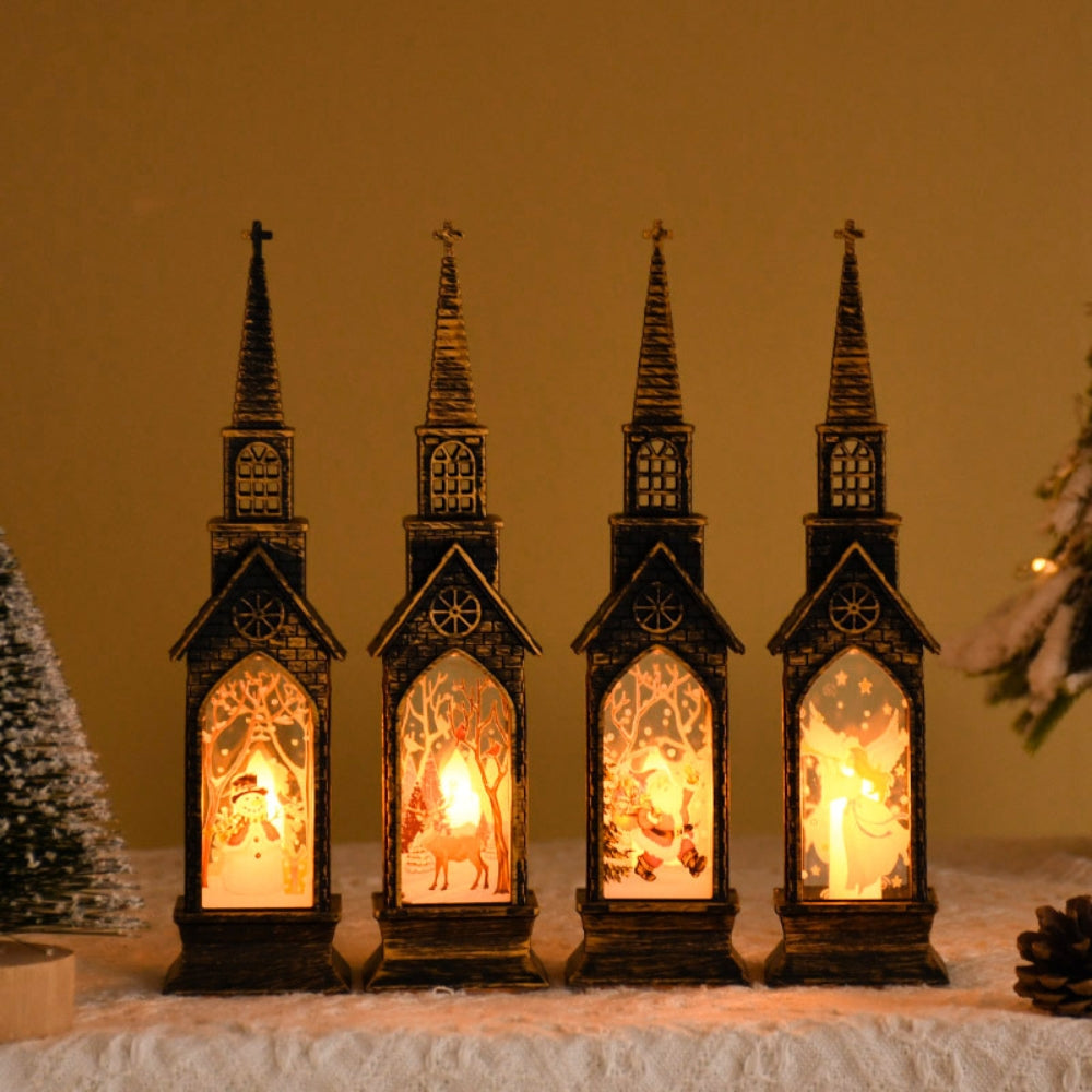 Christmas Led Night Light Lantern Lamp Table