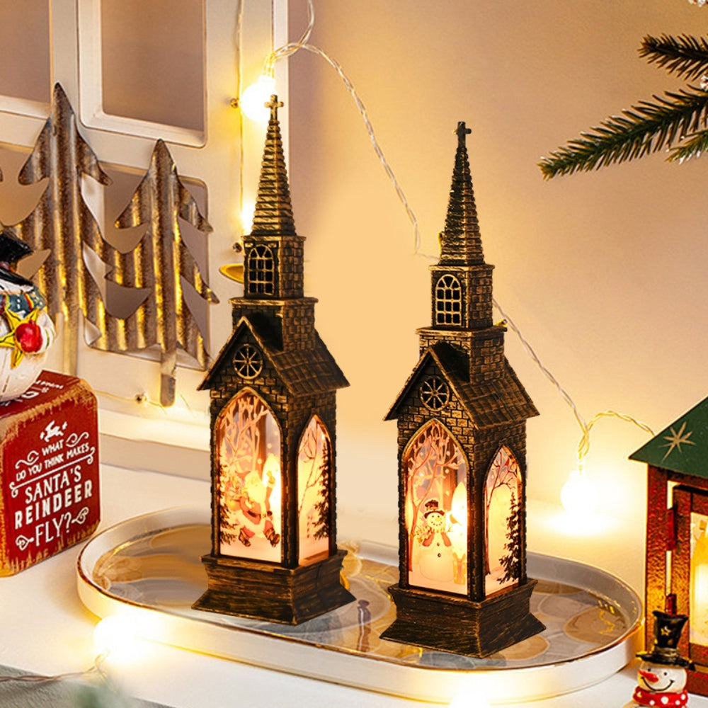 Christmas Led Night Light Lantern Lamp Table