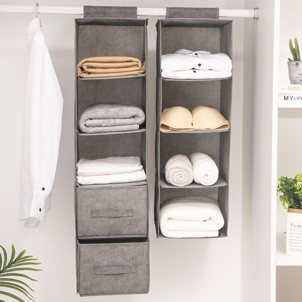 Wardrobe Hanging Storage Bag Interlayer Drawer Type Clothes Hangers Holder Closet Organizer