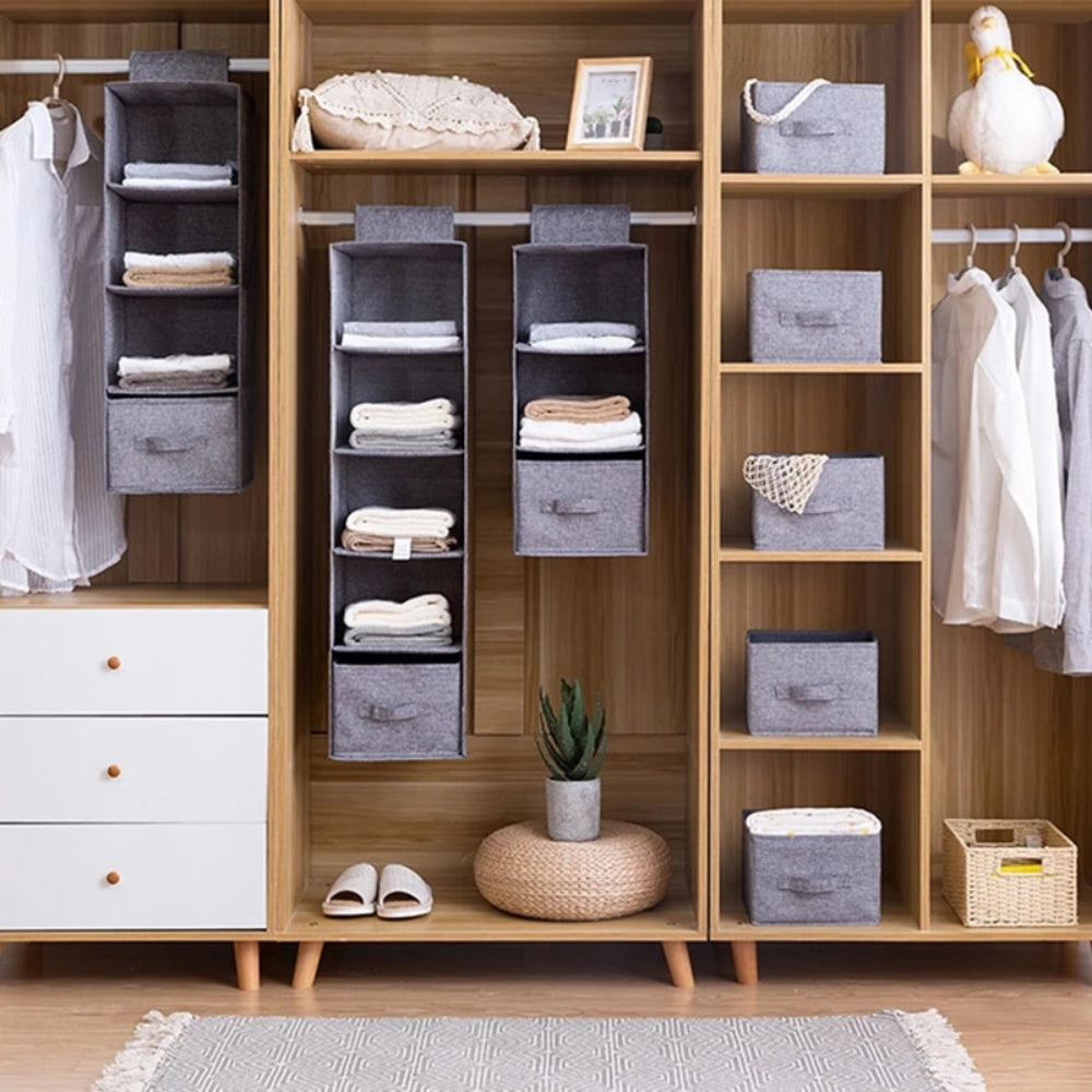 Wardrobe Hanging Storage Bag Interlayer Drawer Type Clothes Hangers Holder Closet Organizer