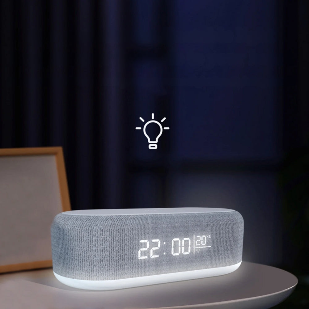 Wireless Charging Alarm Clock With Led Display And Night Light
