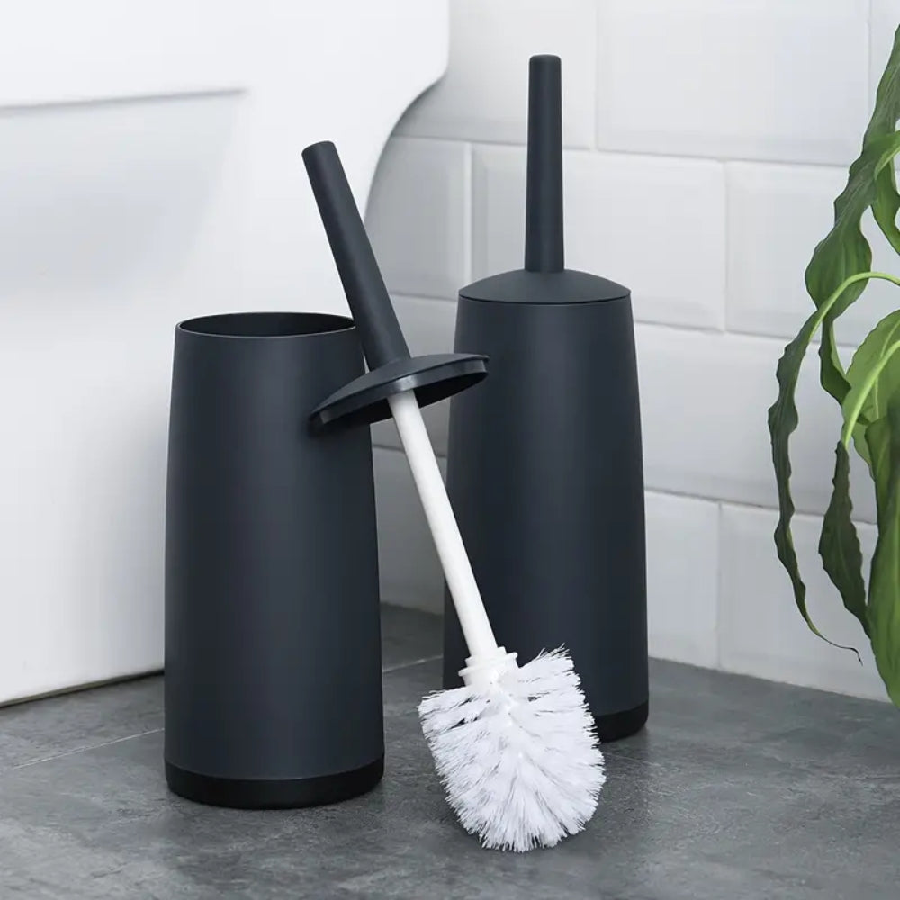 Plastic Toilet Brush And Holder Bathroom Removable Handle Sturdy Durable