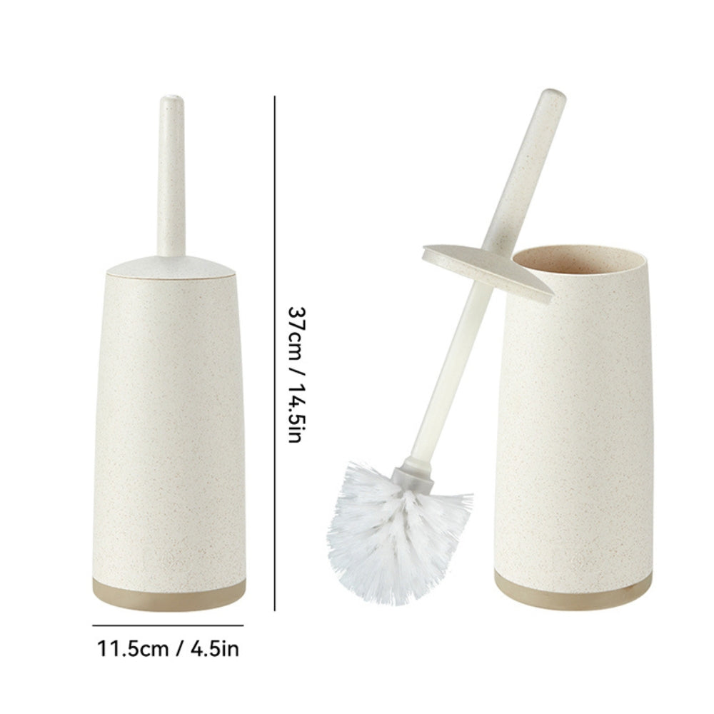 Plastic Toilet Brush And Holder Bathroom Removable Handle Sturdy Durable