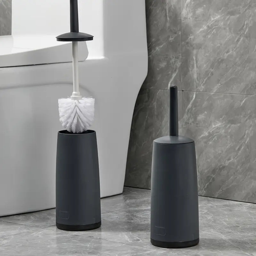 Plastic Toilet Brush And Holder Bathroom Removable Handle Sturdy Durable