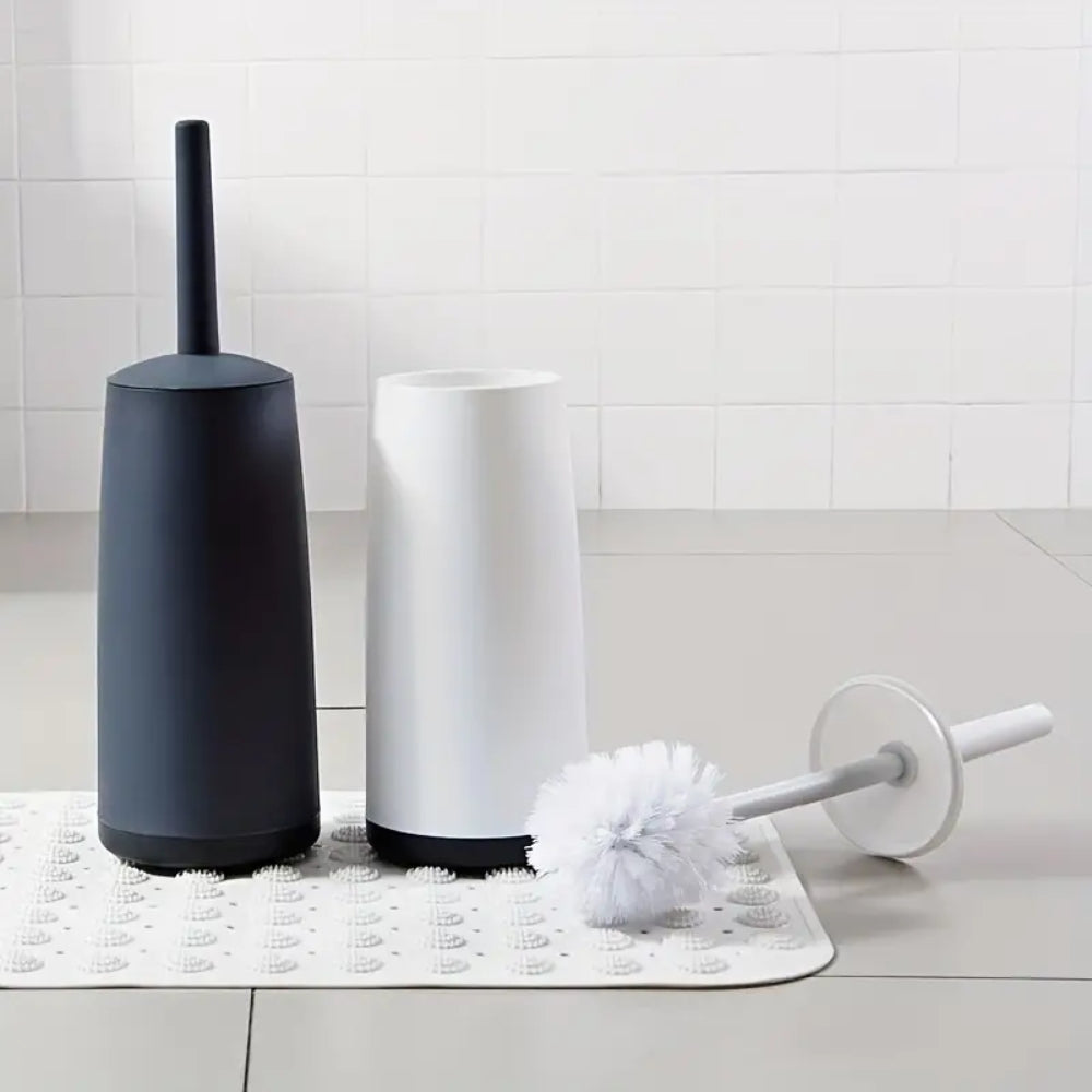 Plastic Toilet Brush And Holder Bathroom Removable Handle Sturdy Durable