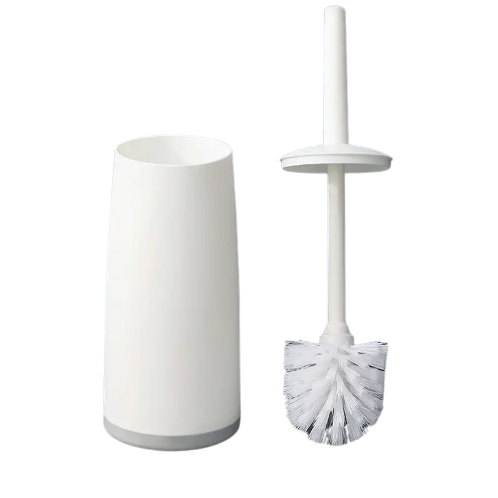 Plastic Toilet Brush And Holder Bathroom Removable Handle Sturdy Durable