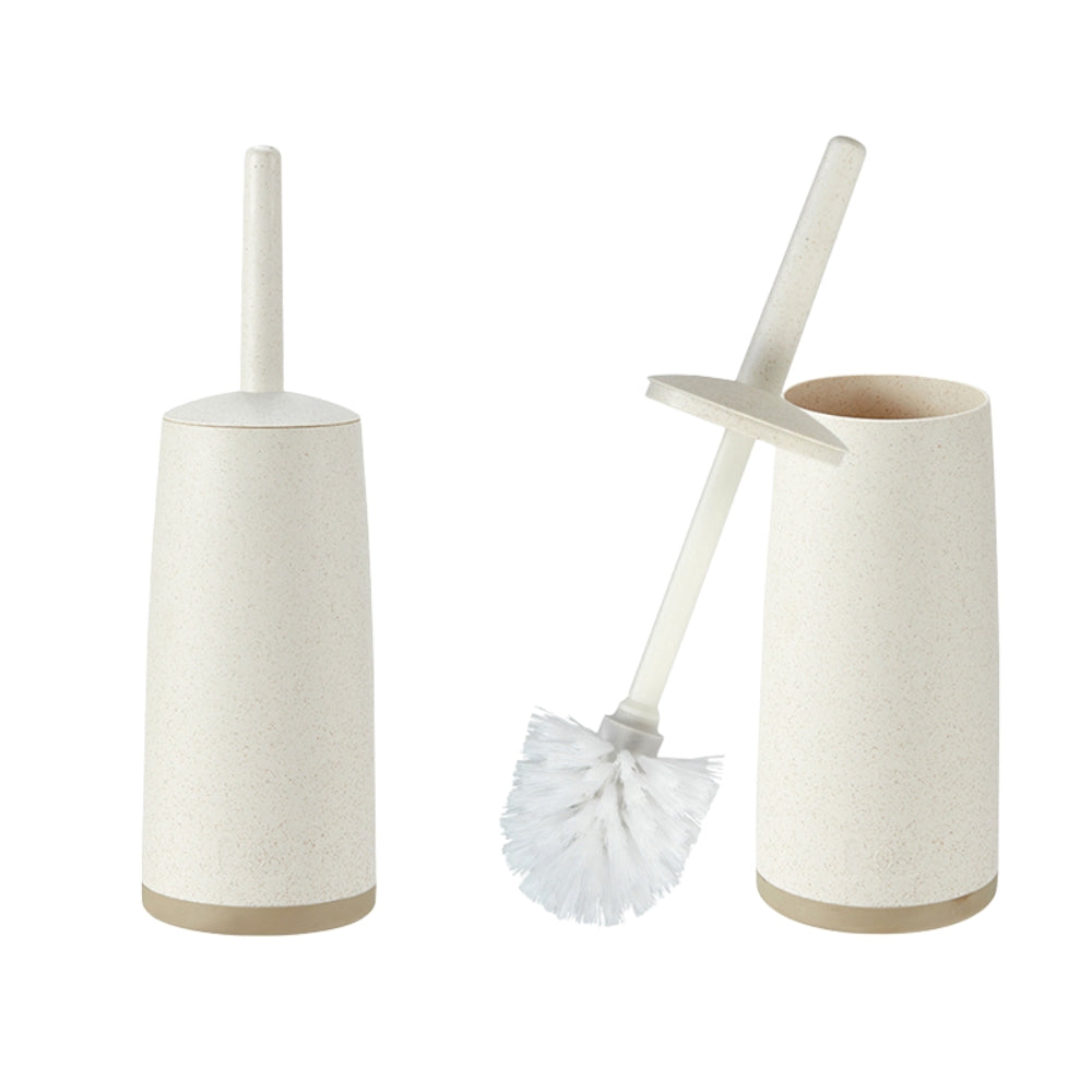 Plastic Toilet Brush And Holder Bathroom Removable Handle Sturdy Durable