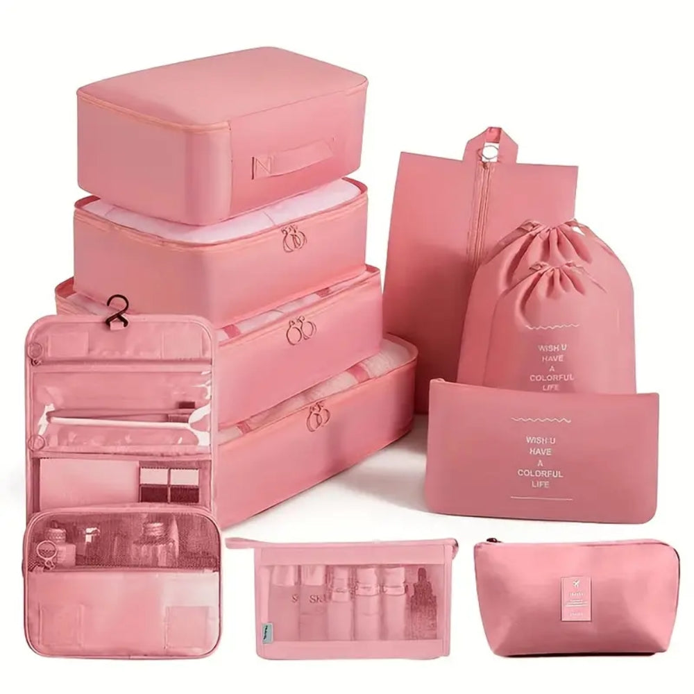 10 Piece Suitcase Organizer Waterproof Packing Cubes Multifunctional Travel